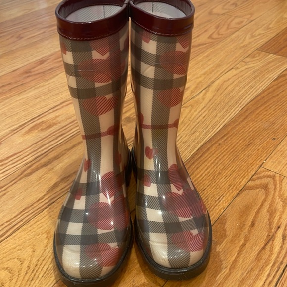 Women’s Burberry Plaid Rain boot-Size 8 - Picture 1 of 6
